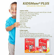 Thành phần và tác dụng của thuốc kidsmune plus cho trẻ biếng ăn.